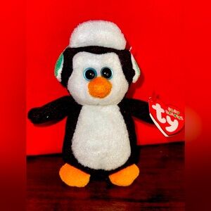 Ty Beanie Babies Baby Beanie Toboggan the Penguin.  Excellent Condition with Tag